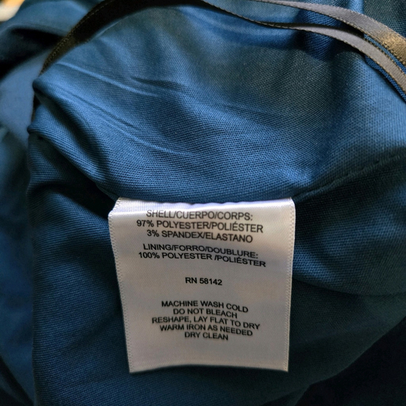 Maggy London Woman 18W Plus Size Teal Wide Leg Jumpsuit Sleeveless Wrap Office - Picture 4 of 7